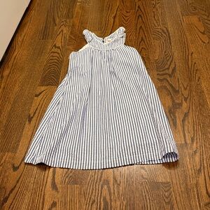 Red Camel Girls Blue & White Striped Top with Floral Label